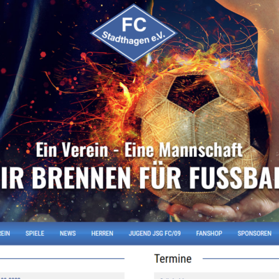 Screenshot Webseite fcstadthagen.com